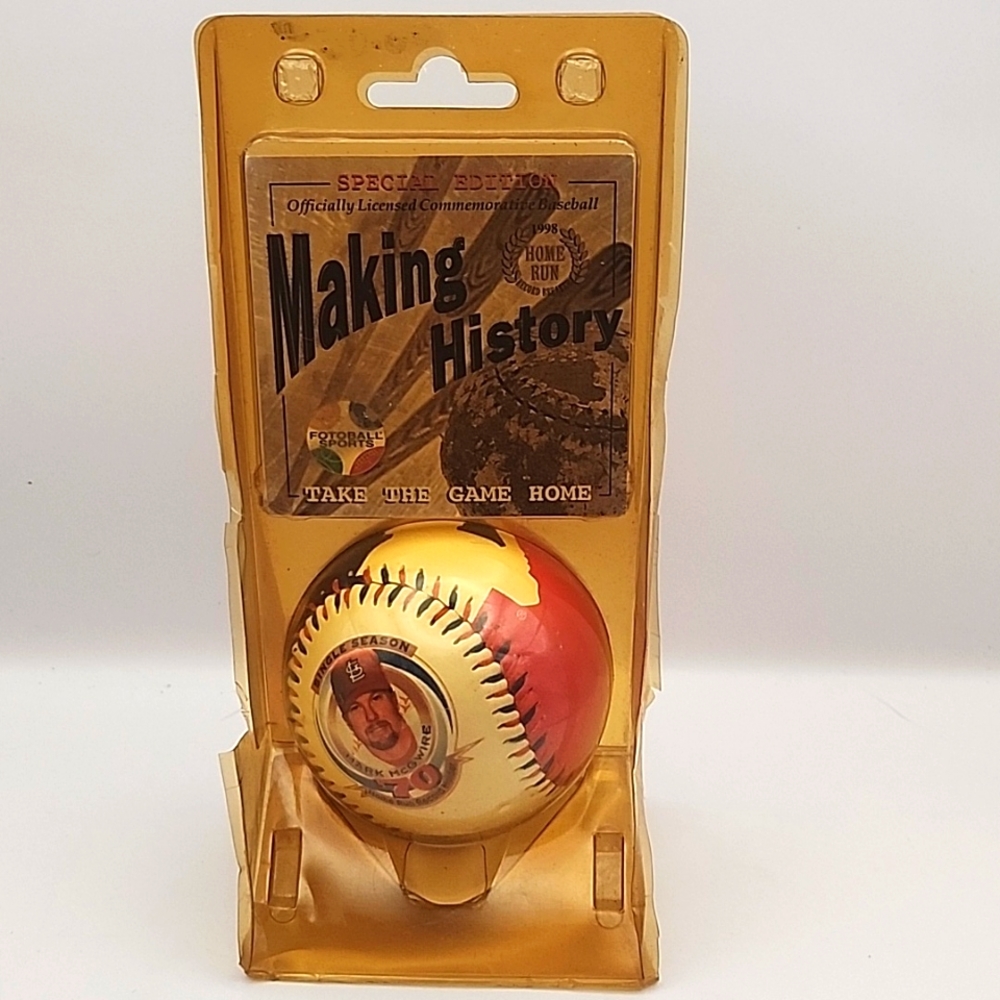 Vintage 1998 Mark McGwire Making History 70th Home Run Baseball NWT